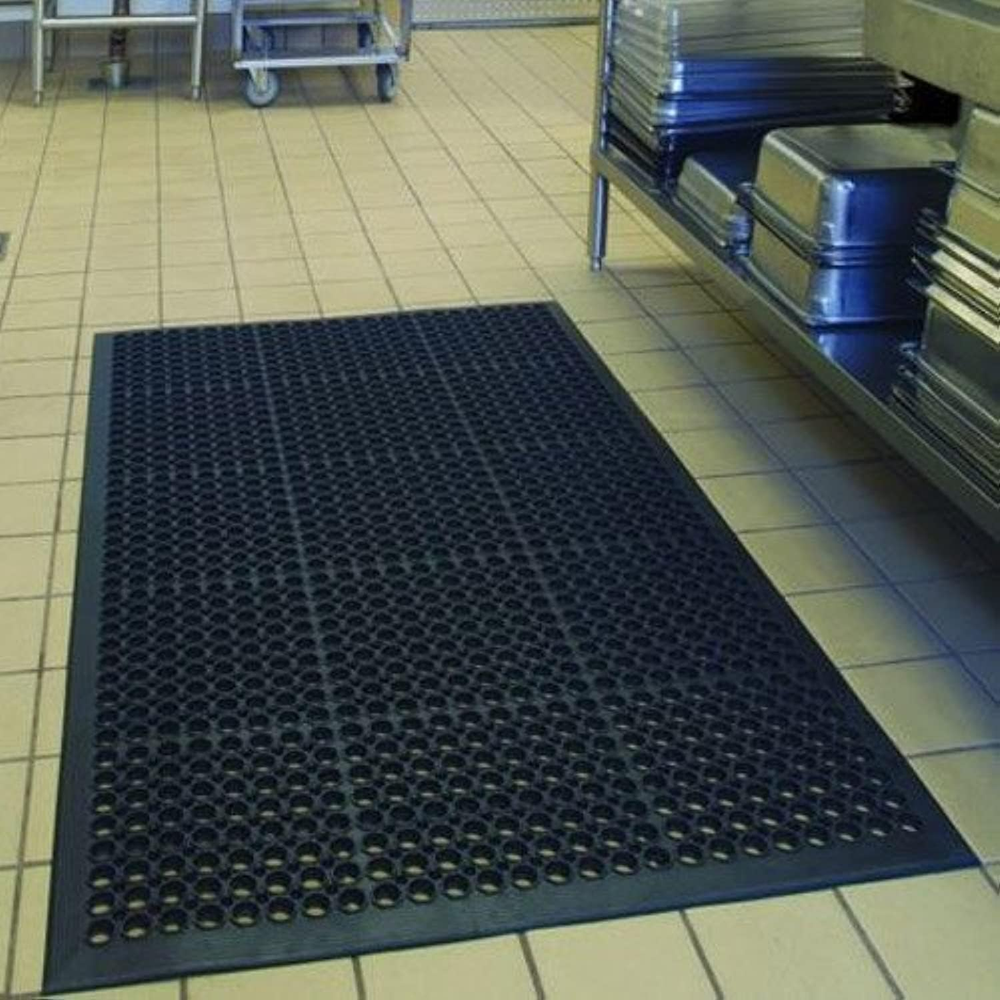 Rubber Outdoor Mats Commercial Restaurant Kitchen anti Fatigue Rubber Drainage M