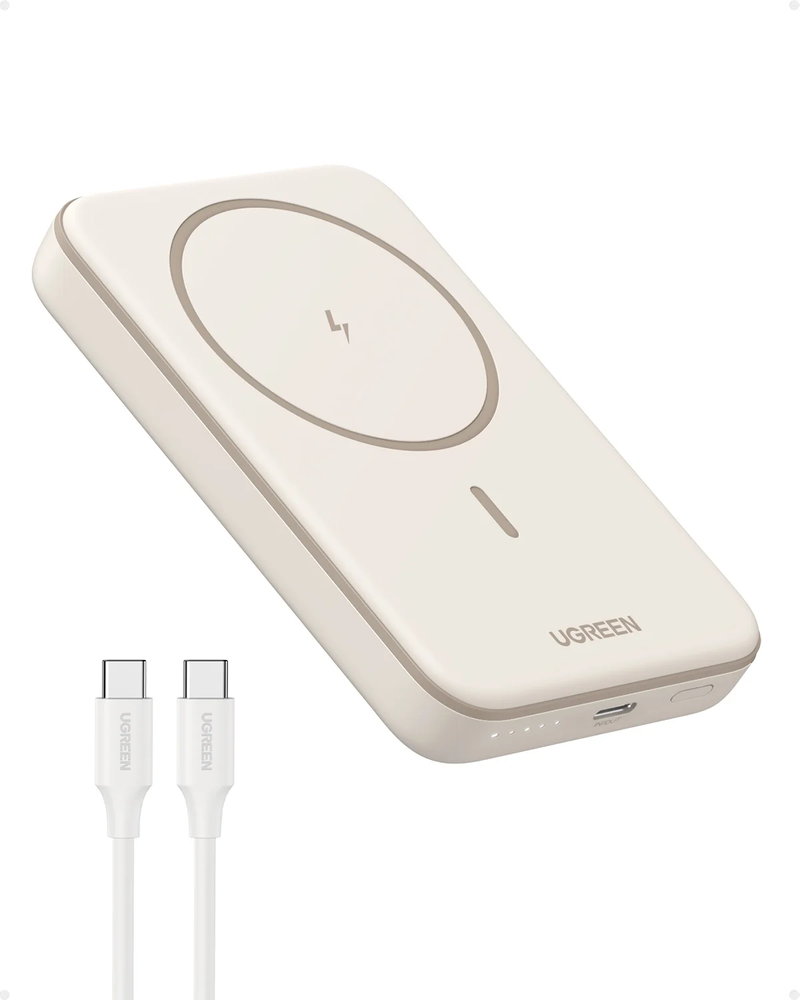 5000Mah Magnetic Power Bank for Iphone, Fast Portable Charger with USB-C Cable,