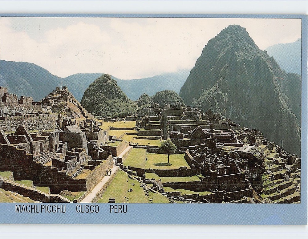 Postcard Vista Panorámica de la Ciudadela Machupicchu Cusco Peru
