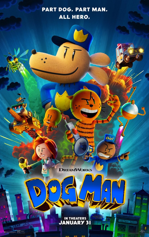 2025 Dog Man Art Print Funny Kids Room Wall Decor Gift