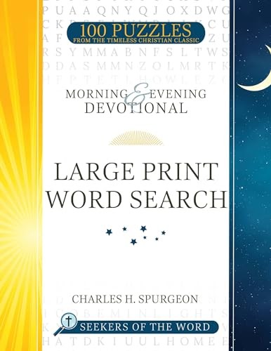 Morning and Evening Devotional Large Print Word Search: 100 Puzzles from the Ti,