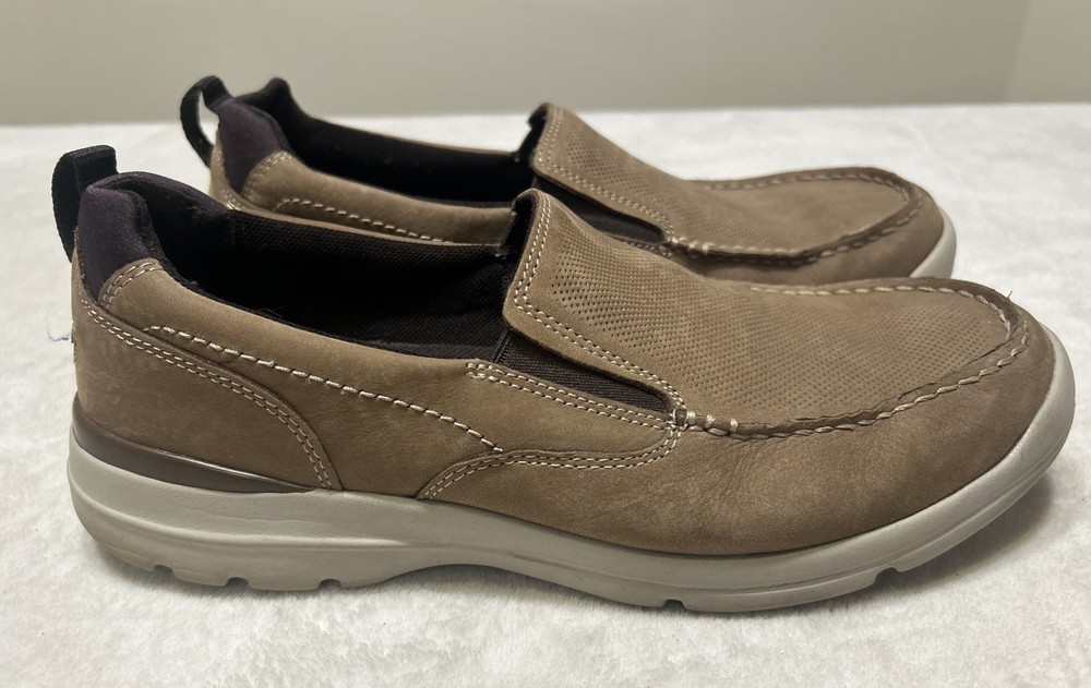 Rockport Men’s Shoes Size 8.5 M Brown Leather Slip On Comfort Casual XCS City