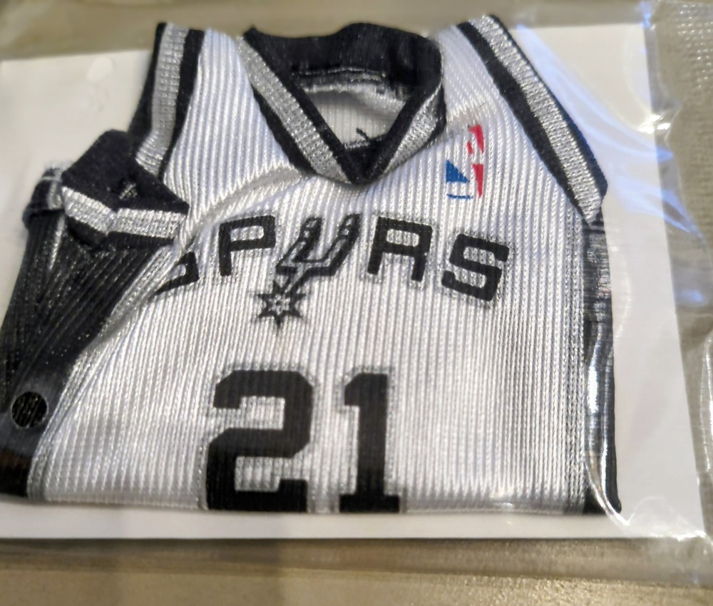 San Antonio Spurs Tim Duncan #21 Black/White NBA Mini Jersey