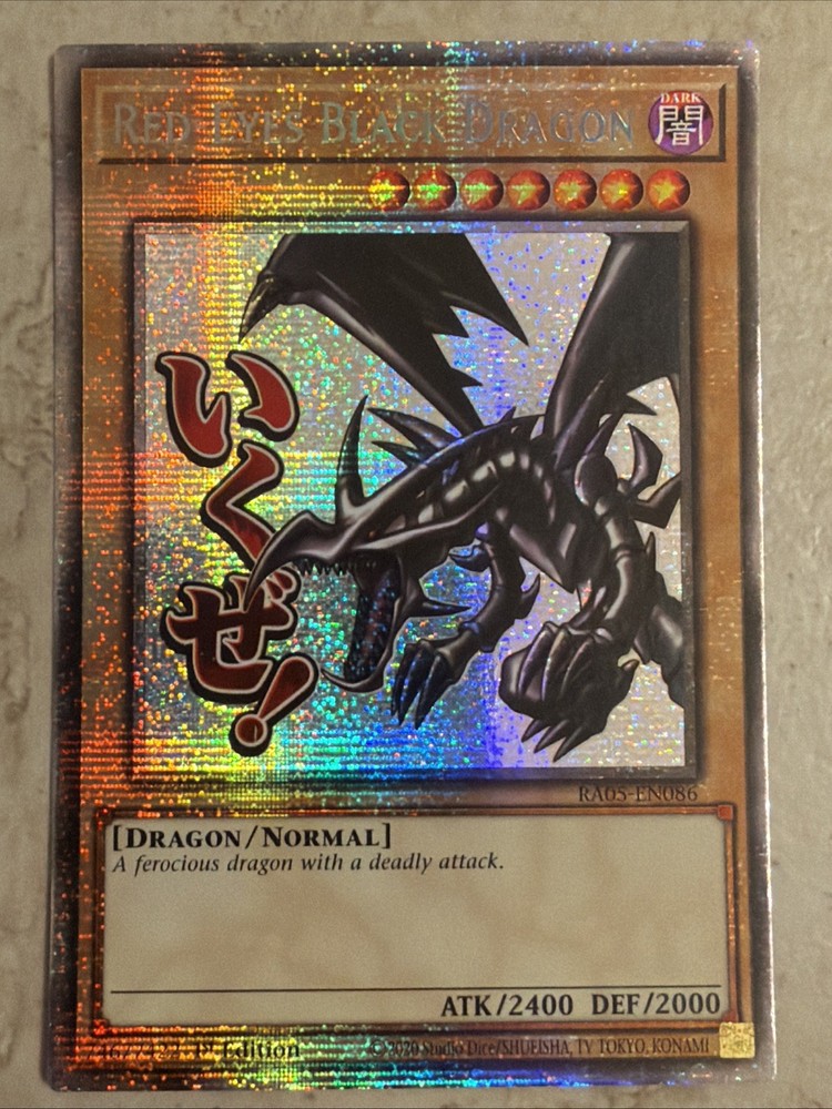 YUGIOH RA05-EN086 Red-Eyes Black Dragon STAMP Starlight rare 1st Edition NM