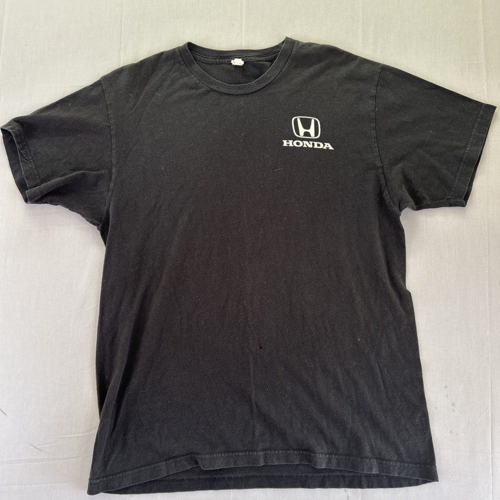 Vintage Honda Racing Shirt Men’s Large Paper Thin Distressed Y2K Black Mexico