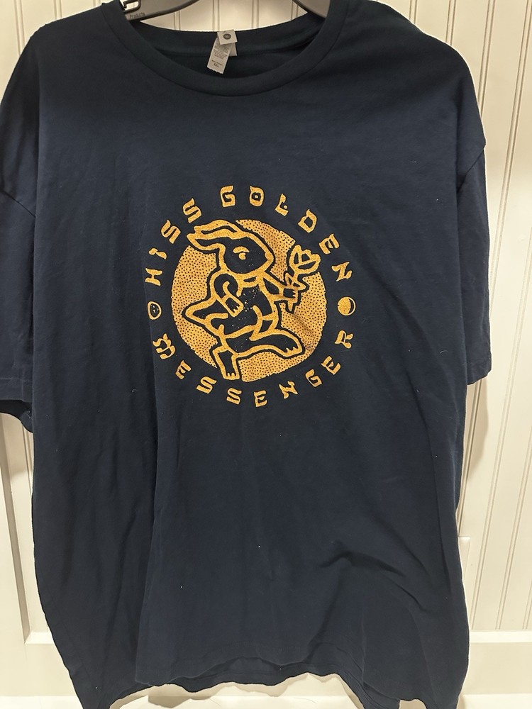 Hiss Golden Messenger Acid Rabbit T-Shirt, Navy, : 2XL Folk Alt Country Indie