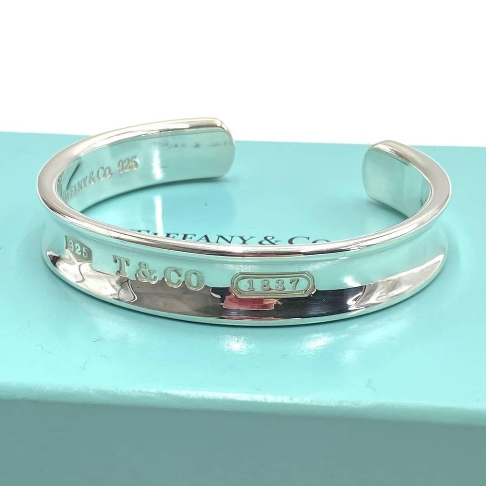 Tiffany 1837 Narrow Vintage Bangle Bracelet Rare 18k Gold Jewelry