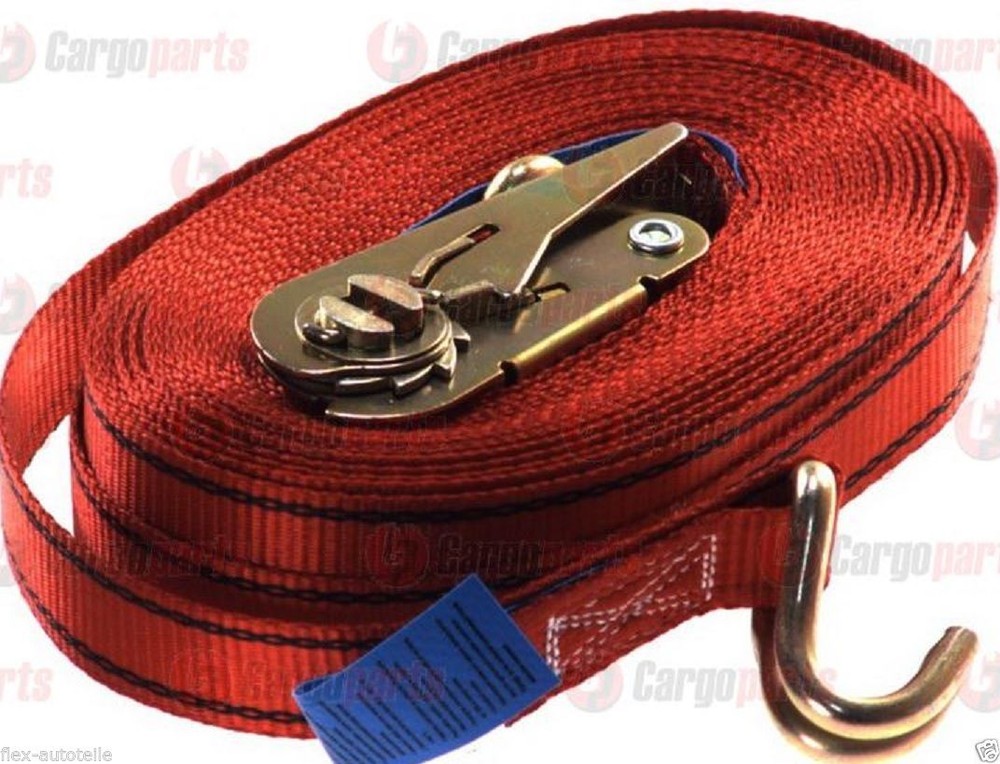 Cargoparts Tension Belt Ratchet Strap Truck Car 400daN 8 Meters / 7.7+0.3m