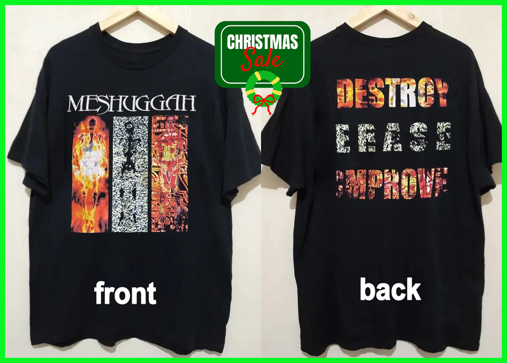 Meshuggah Destroy Erase Improve Cotton T Shirt Full Size S-5XL HKP65