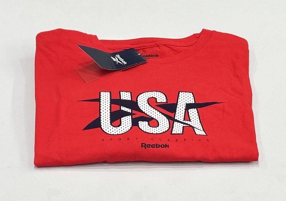 Reebok Men's Regular Fit Short Sleeve T-Shirt, Red, Size XL