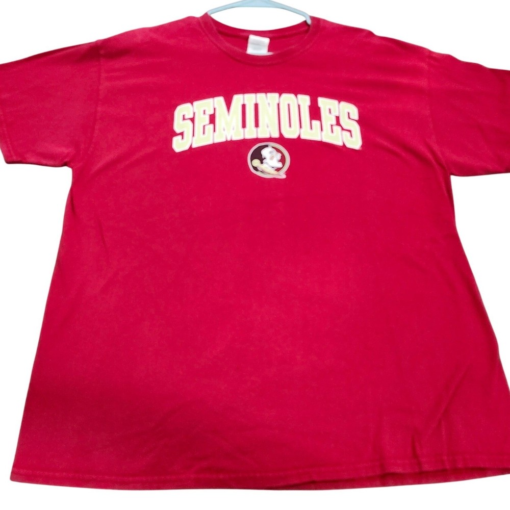 Gildan Florida State University Seminoles Graphic T-Shirt Mens XL Red FSU NCAA
