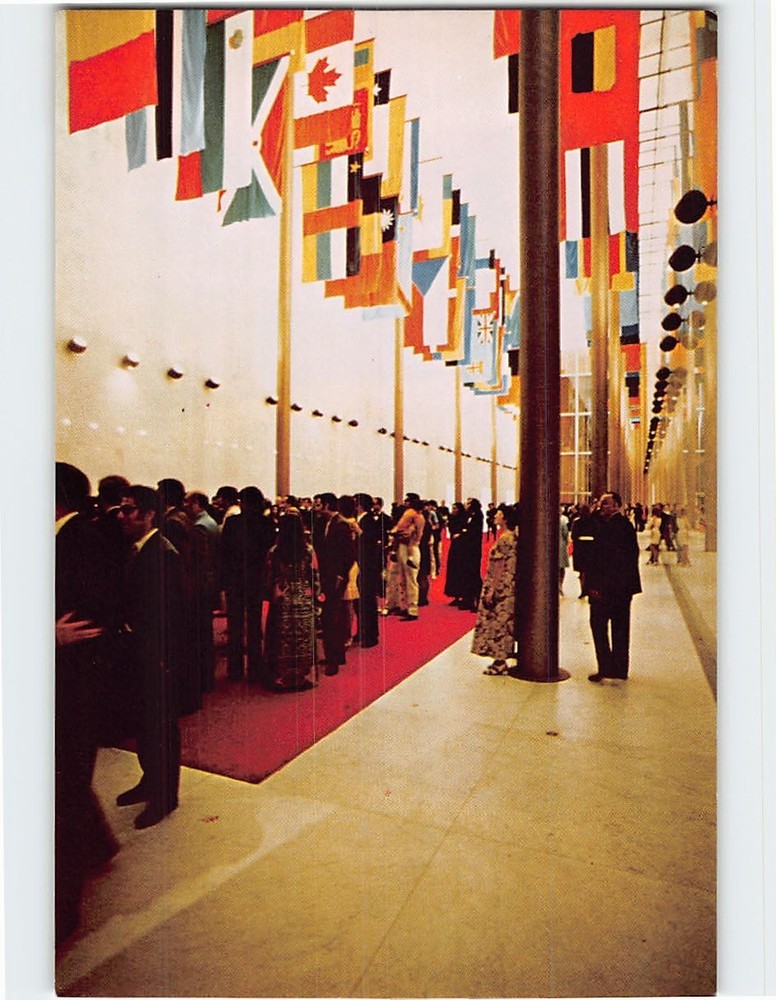 Postcard Hall of Nations John F. Kennedy Center Washington DC USA