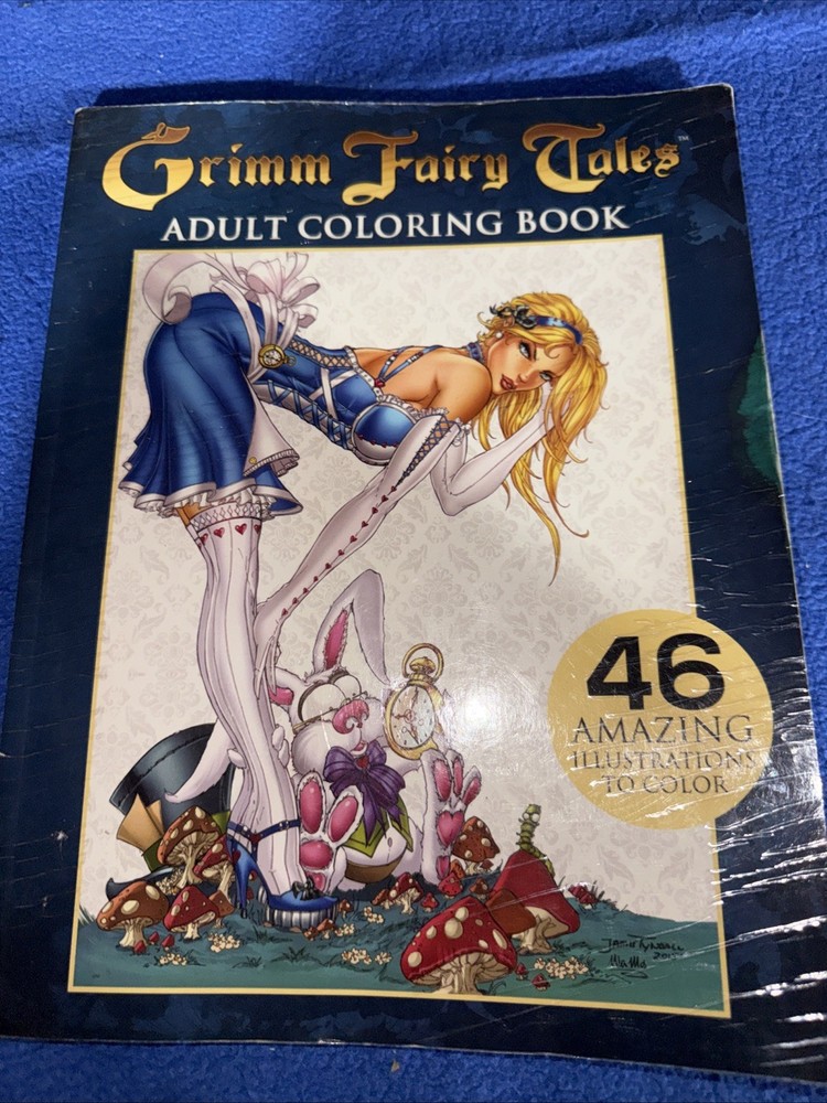 Grimm Fairy Tales Adult Coloring Book Paperback Unused Excellent Hotttt