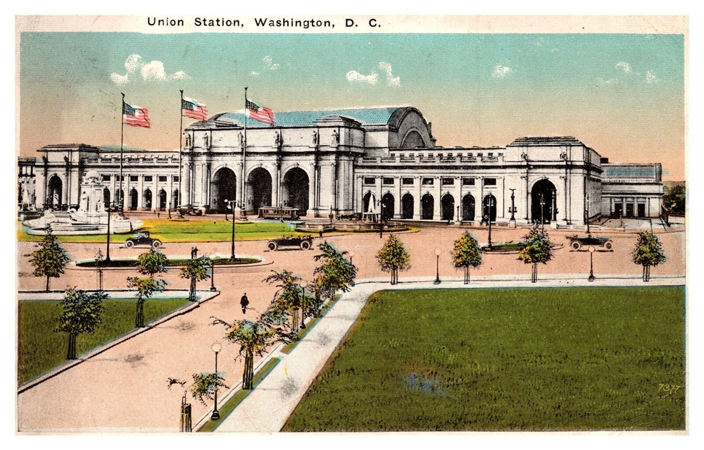 Union Station Depot Washington DC C1922 Postcard AE20