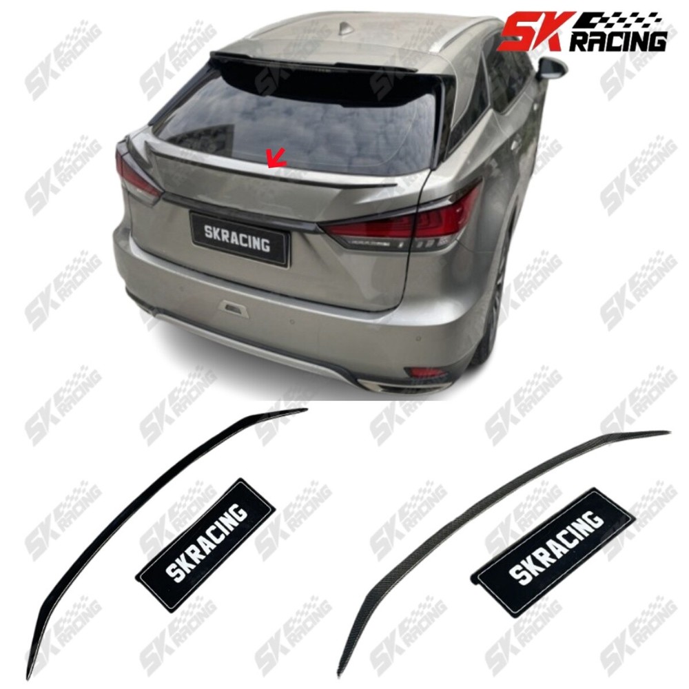 2016-2022 Lexus RX350 RX450 Glossy Black Carbon Fiber Rear Spoiler Wing