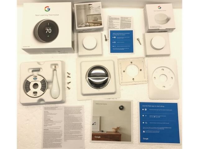 Google Nest Learning Thermostat + 2 Nest Temperature Sensors BH1252-US