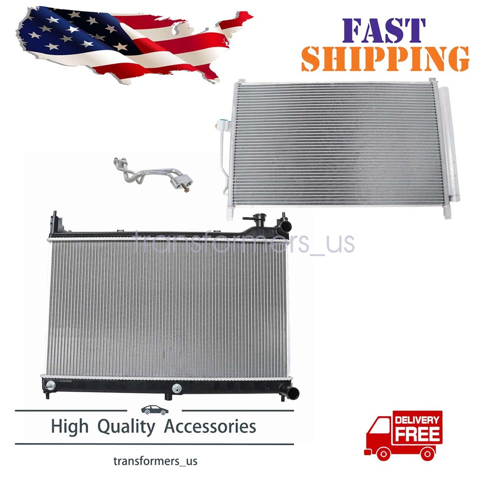 Radiator & AC Condenser Cooling Kit For 2015-2019 Nissan Murano 3.5L Auto Trans.