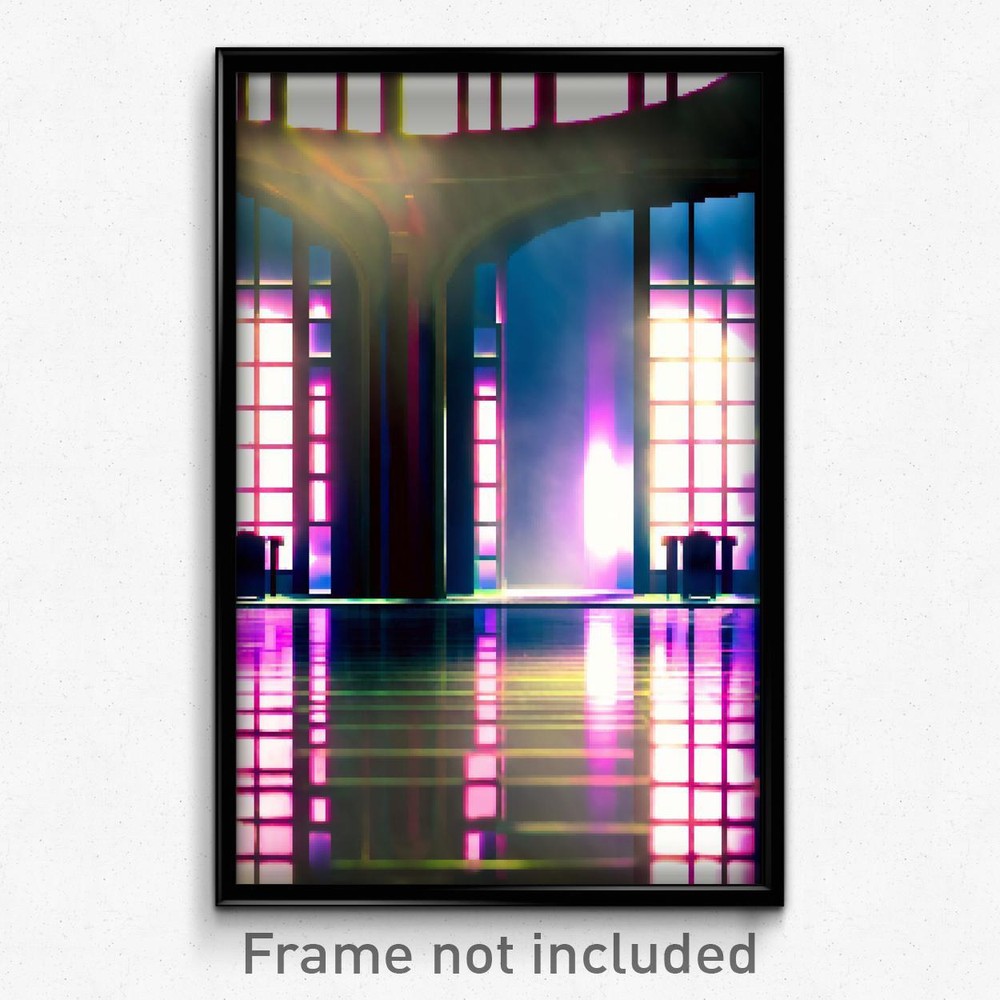 8-Bit Psychedelic Pixel Art Poster - Glossy Trippy Gamer Print