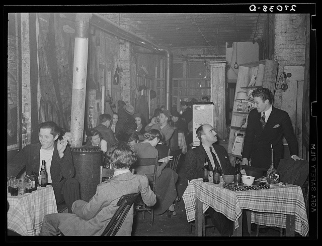 Photo:St Louis Missouri 1939 Nightclub Riverfront Interior Patrons Waiter