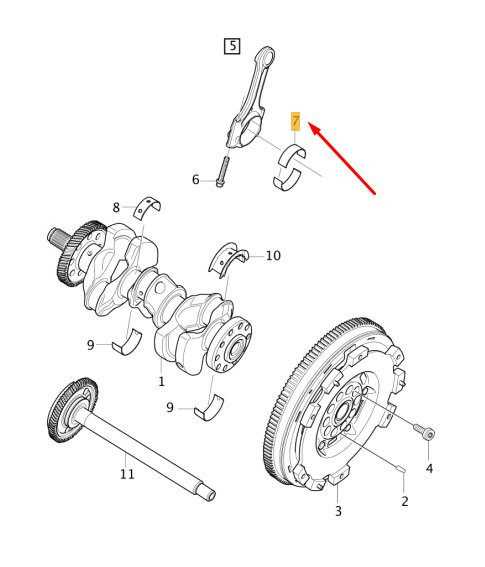 Volvo XC40 Genuine Connecting Rod Bearing Kit 31679333