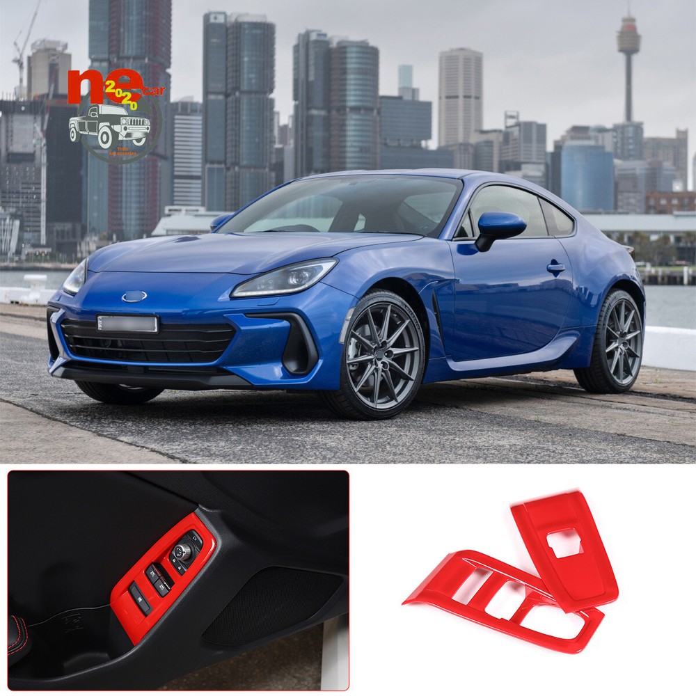 For Toyot-a 86/Subaru BRZ 2022+ Car Window Lift Switch Trim Frame ABS Red Cover