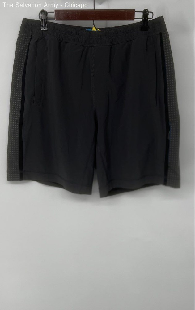 Lululemon Mens Gray Elastic Waist Activewear Athletic Shorts Size Large