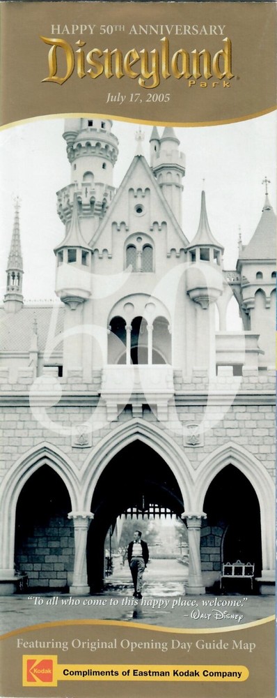 Disneyland 50th Anniversary Park Map from July 17 2005