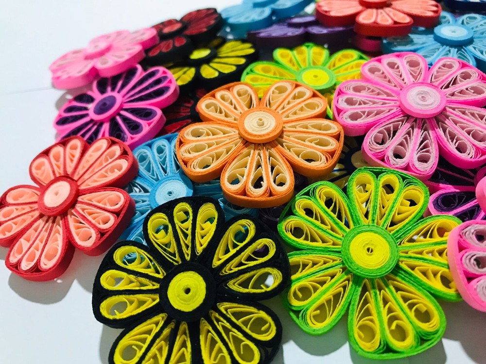 Handmade Paper Quilling Flowers Wall Decor Scrap Book free shipping