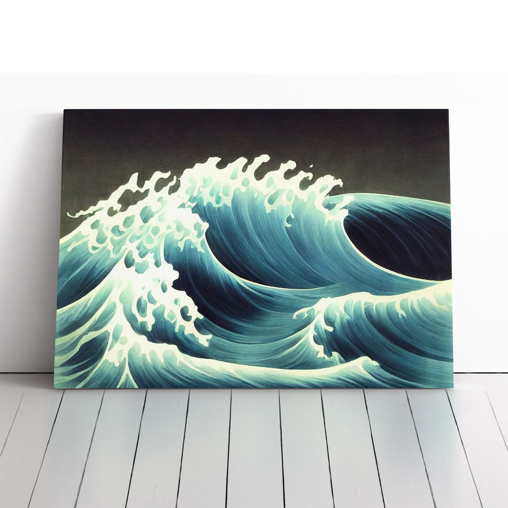 The Dreamy Ocean Wave Canvas Wall Art Print Framed Picture Decor Living Room