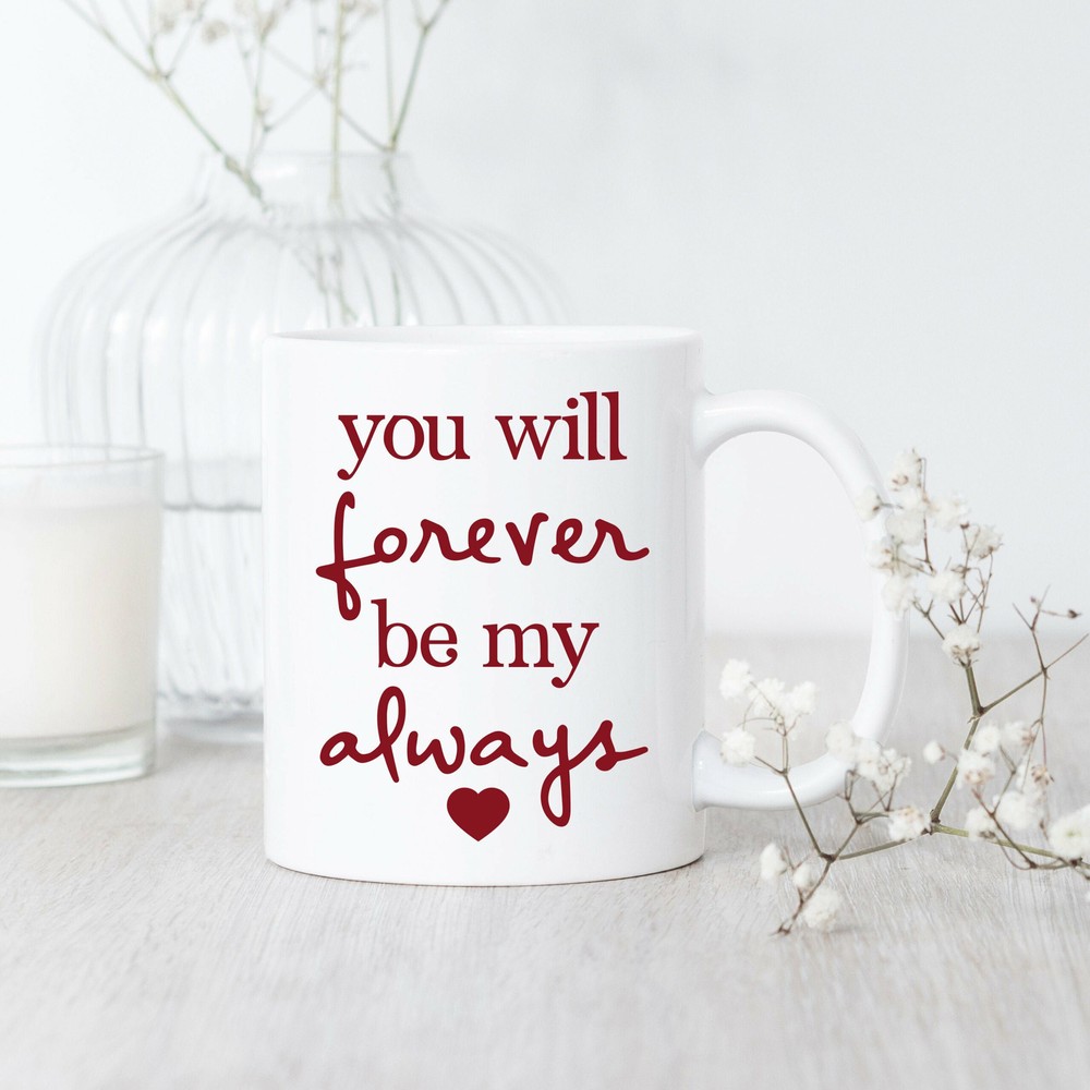 Mr & Mrs Wedding Mug - Forever My Always Couples Gift  