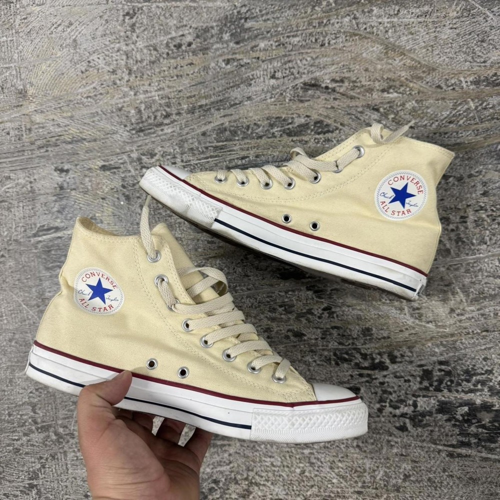 Mens Converse Chuck Taylors High Top Cream Sneakers