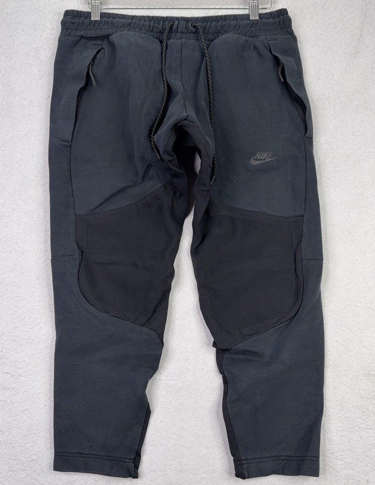 Nike Men's M Tech Fleece Jogger Pants Black Tapered Zip Pocket Athletic Sports