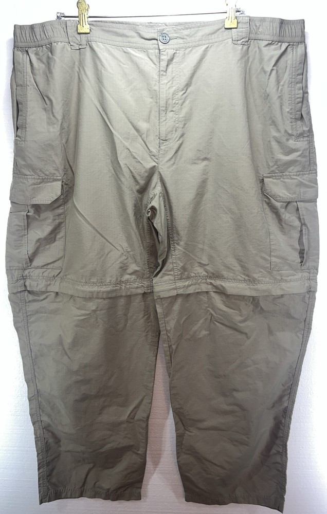 Columbia Pants Brown Omni Wick Convertible Hiking Outdoors Packable 2XL XXL