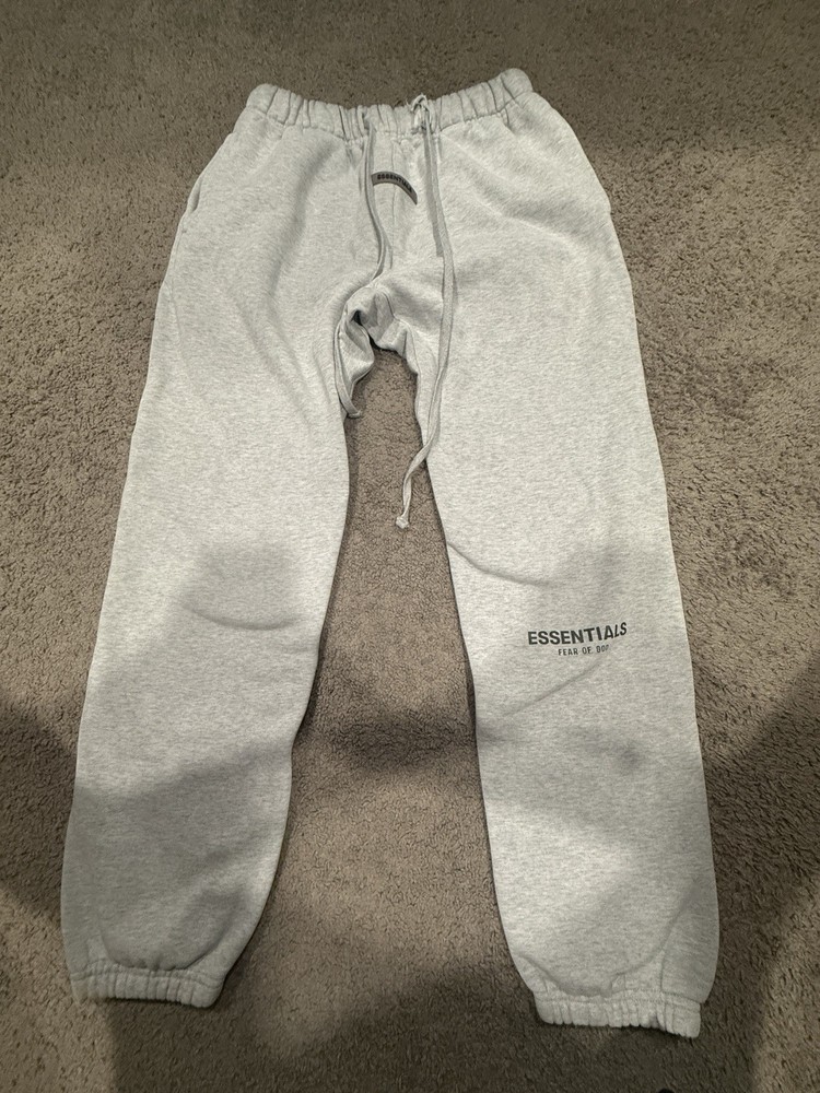 Essentials Fear of God Men's Gray Sweatpants Drawstring Tapered Regular Fit