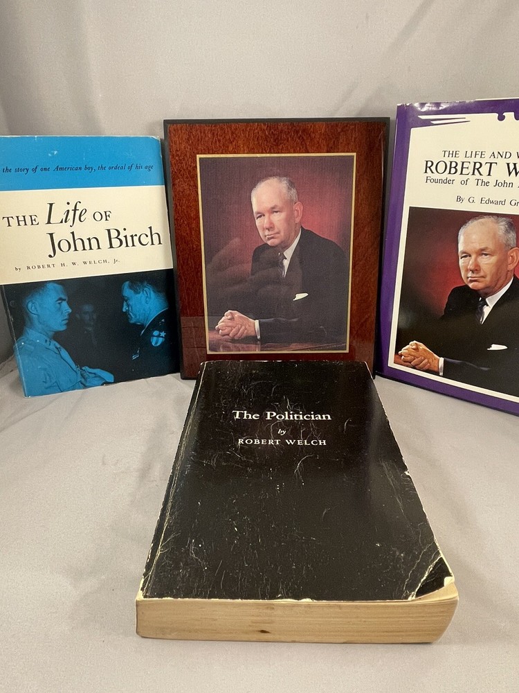 Rare Lot: John Birch Society: Robert Welch Book / Plaque Collection Political