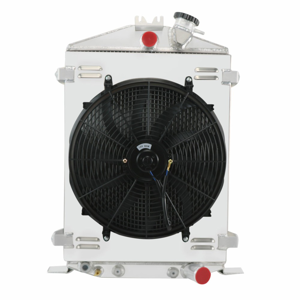 4 Row Radiator Shroud Fan Fits 1932 Ford High Boy Street Rat Rod Chevy V8 Engine