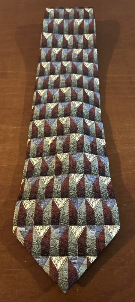 Vintage Villa Bolgheri Italia Tie - 100% Silk - Made In Italy