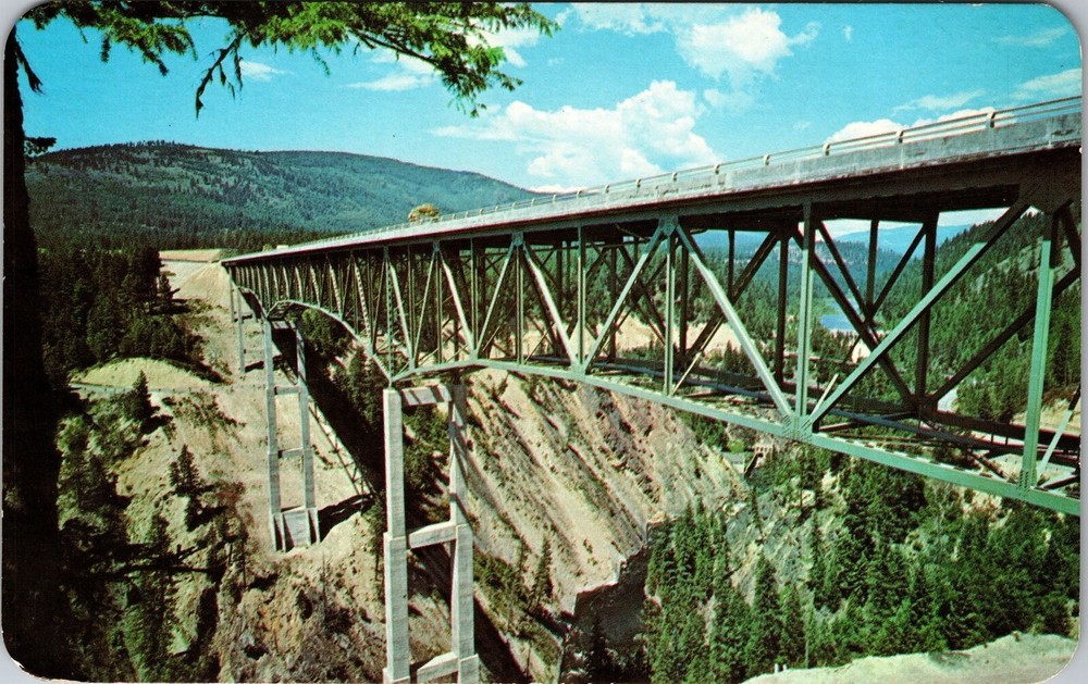 ID-Idaho, Moyie River Bridge, Scenic View, Vintage Postcard