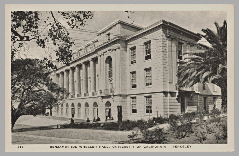 Benjamin Ide Wheeler Hall University Of CA Berkeley DB c1910 Albertype Postcard