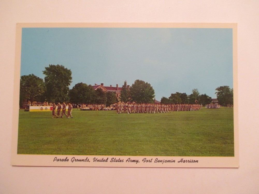 Indianapolis Indiana Postcard US Army Parade Grounds Fort Benjamin Harrison IN