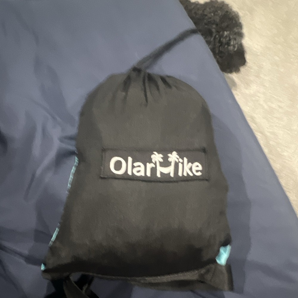 OlarHike Inflatable Single Sleeping Pad Air Pad w/ Stuff Sack Black/Blue