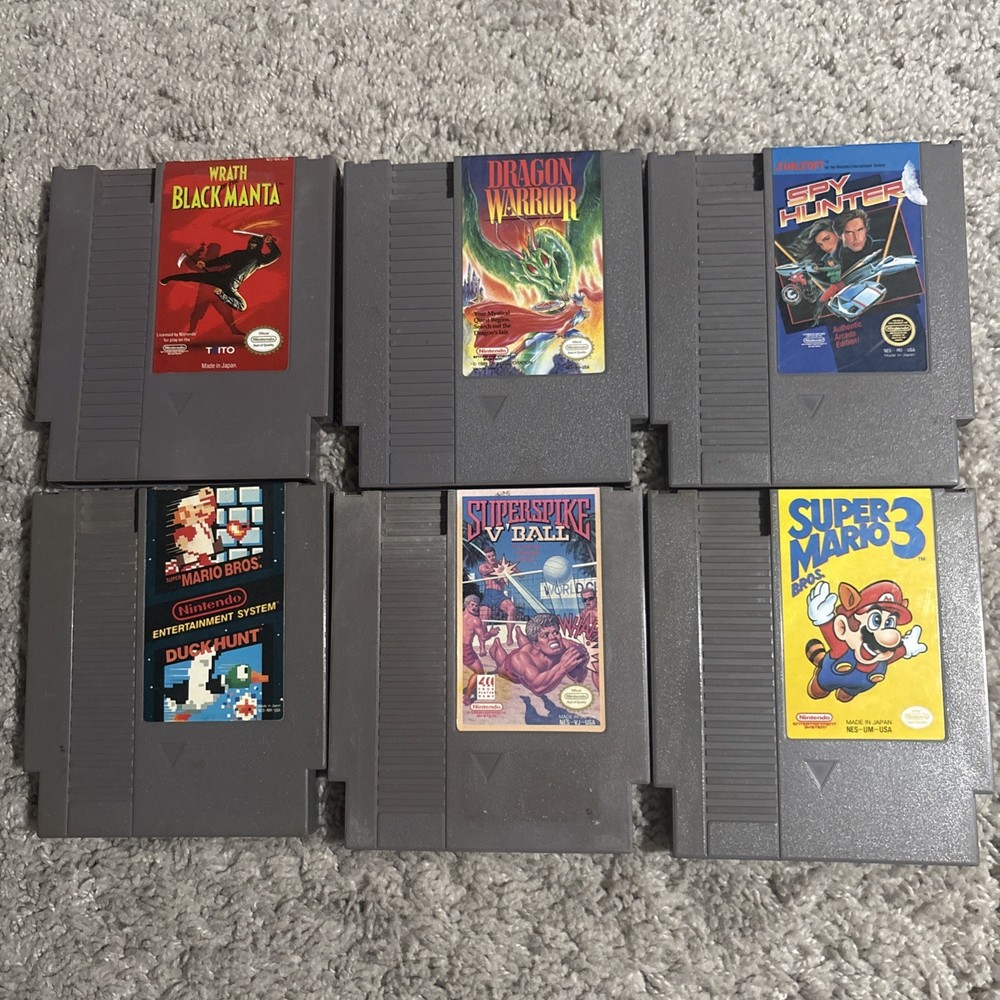 Lot of 6 Nintendo NES Games Cartridge Only
