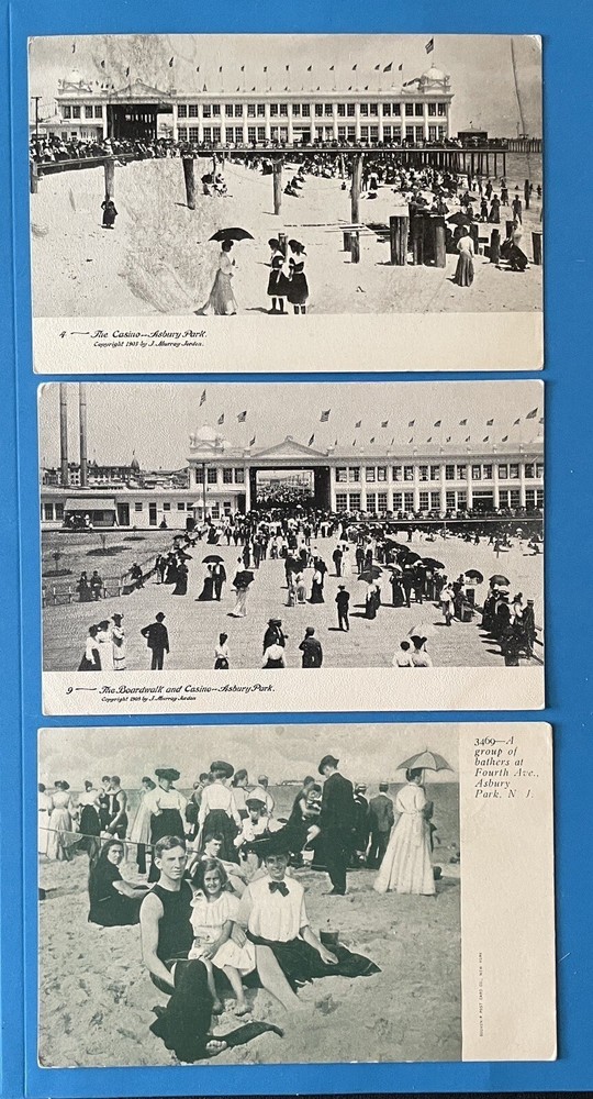 Asbury Park New Jersey Boardwalk and Casino UDB Postcard Lot