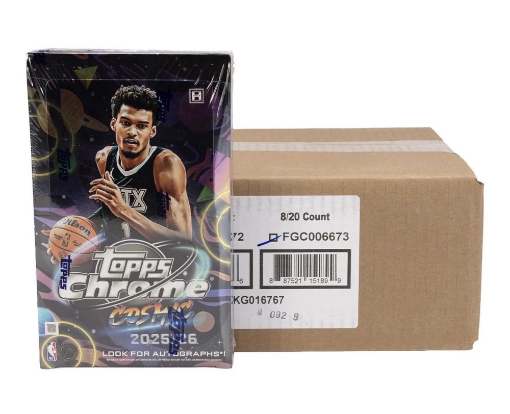 2025-26 Topps Cosmic Chrome Basketball Factory Sealed 8 Box Hobby Case Nba
