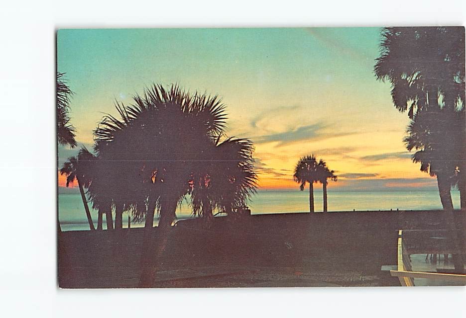Postcard Sunset Beach Scene Florida USA