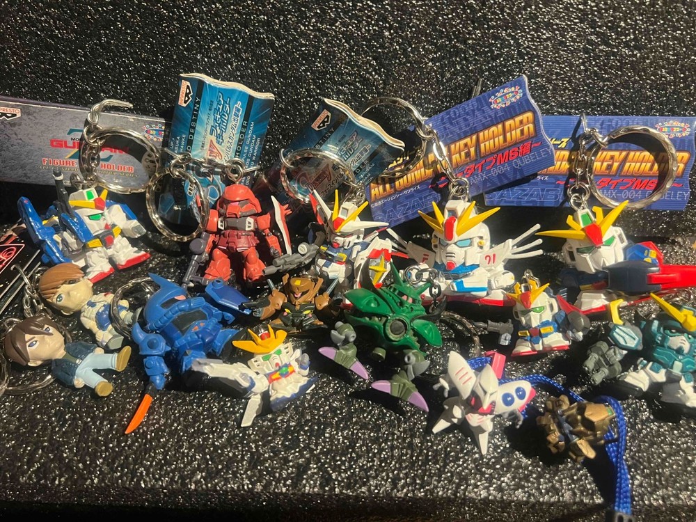 Gundam Qubeley HyakuShiki  BigZam Figure Keychain Lot  Japan Anime Vintage Rare