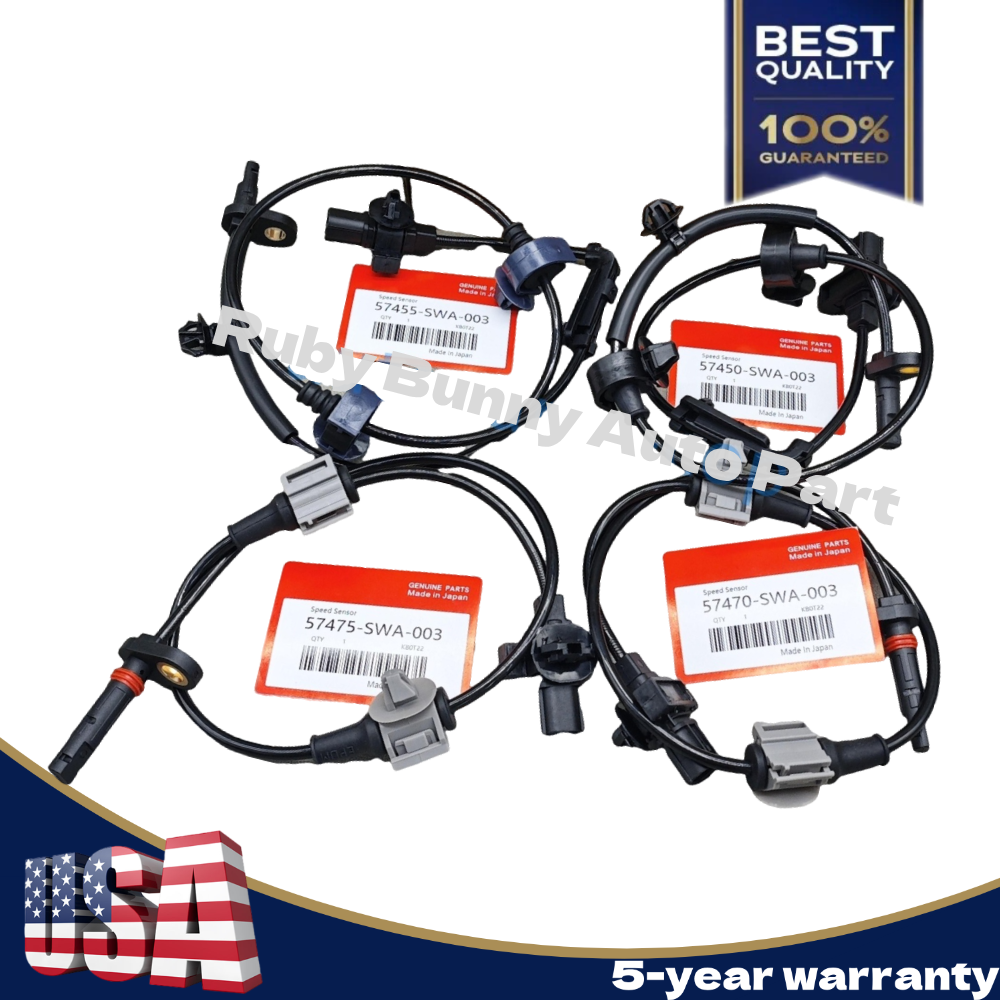 OEM 4pcs Front & Rear ABS Wheel Speed Sensor For Honda CRV 2007-2011