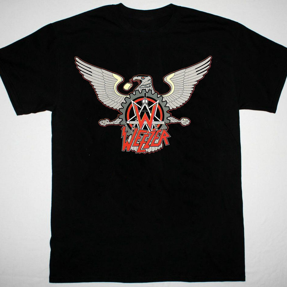 vtg Weezer band logo T-shirt black Unisex Tee All Sizes S to 5XL JJ4775