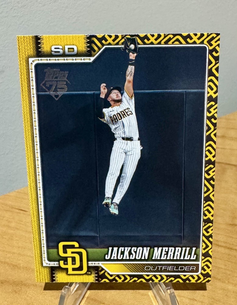 Jackson Merrill 2026 Topps Series 1 Team Logo Border Parallel SP Padres 🔥🔥