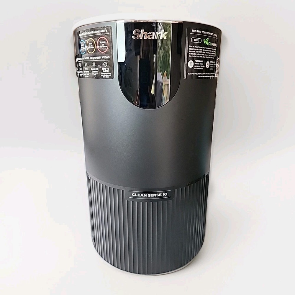 Shark Clean Sense IQ Odor Lock 4-Speed Black HEPA Air Purifier 500 SF HP100 New